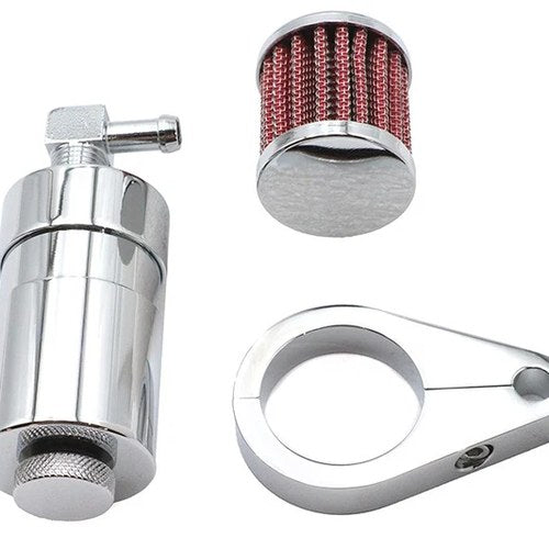 Chrome Sifton Engine Breather Oil Collector for Harley-Davidson