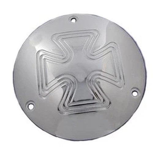 Iron Cross Type Derby Cover Chrome for Harley-Davidson