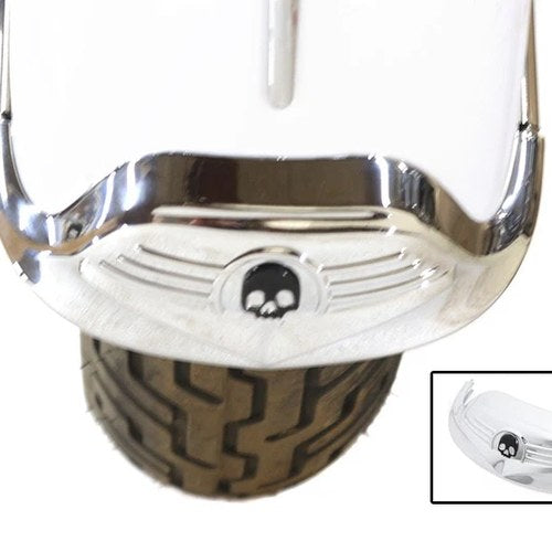 Skull Front Fender Tip Chrome for Harley-Davidson