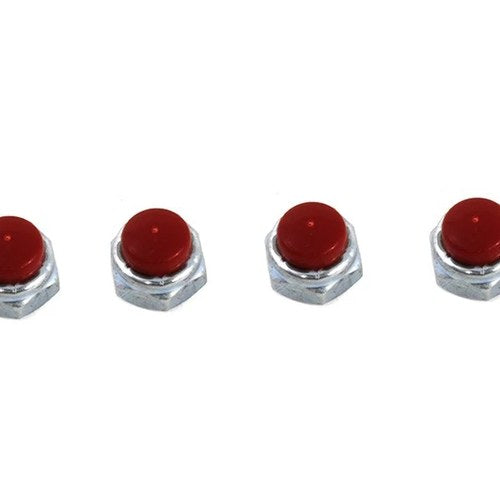 Replica Red Rocker Arm Nut Set Zinc Plated for Harley-Davidson