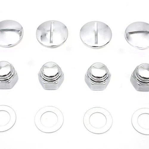 Rocker Arm Slotted Chrome Cover Plug Kit for Harley-Davidson