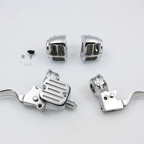 Contour Style Chrome Handlebar Control Kit for Harley-Davidson