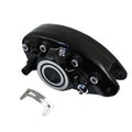 Black Rear 1 Piston Banana Caliper with Bullseye for Harley-Davidson