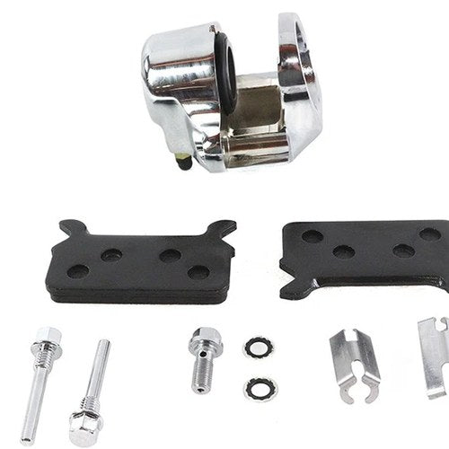 Chrome Rear Single Piston Caliper for Harley-Davidson