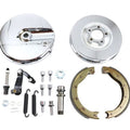 Front Brake Backing Plate Kit Left Side Satin Chrome for Harley-Davidson
