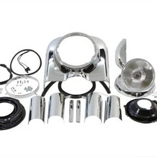 7 inch Headlamp Cowl Kit Chrome for Harley-Davidson