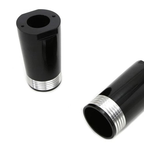 Black Fork Slider Cover Set Tapered Style for Harley-Davidson