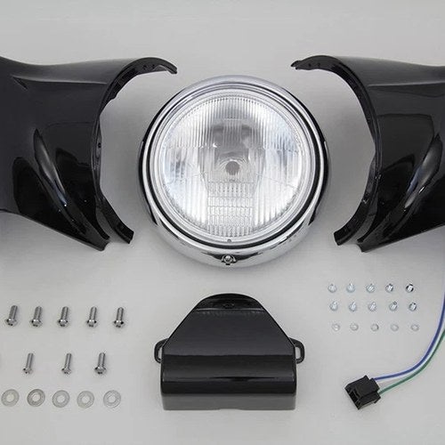 7 inch Headlamp Cowl Kit Black for Harley-Davidson