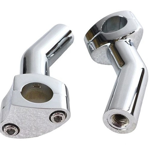 1 inch Pullback Riser Set Chrome for Harley-Davidson