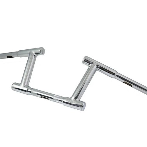 6 inch Z-Bar Racing Handlebar with Indents Chrome for Harley-Davidson