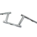 6 inch Z-Bar Racing Handlebar with Indents Chrome for Harley-Davidson