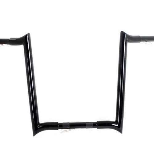 16 inch Black Z-Bar Handlebar with Indents for Harley-Davidson