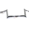 8 inch Chrome Z-Bar Handlebar with Indents for Harley-Davidson
