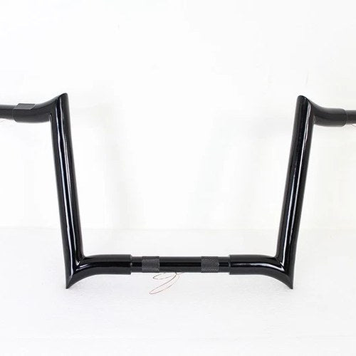 12 inch Black Z-Bar Handlebar with Indents for Harley-Davidson