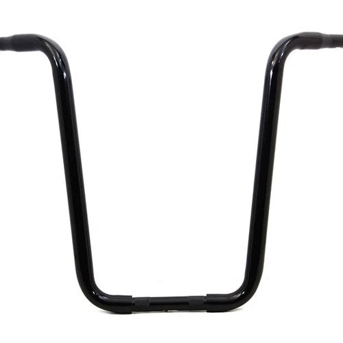 Narrow Body Ape Hanger Handlebar with Indents Black for Harley-Davidson