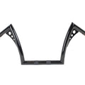 10 inch Z-Bar Handlebar with Wiring Indents and Holes Black for Harley-Davidson
