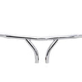 10 inch Chrome Curved Riser Handlebar with Indents for Harley-Davidson