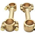 4 inch Dog Bone Riser Set Brass for Harley-Davidson