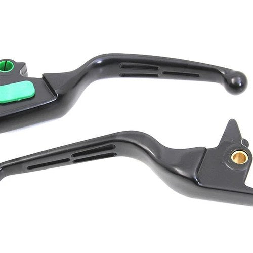 Matte Black 3-Slot Wide Hand Lever Set for Harley-Davidson