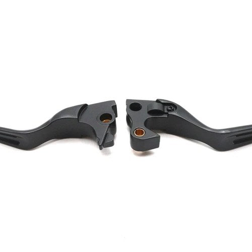 Black Slotted Hand Lever Set for Harley-Davidson