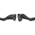 Black Slotted Hand Lever Set for Harley-Davidson