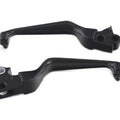 Black Contour Hand Lever Set with Skull Ends for Harley-Davidson