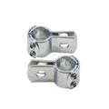 Chrome 1 inch Footpeg Mount Clamp Set for Harley-Davidson