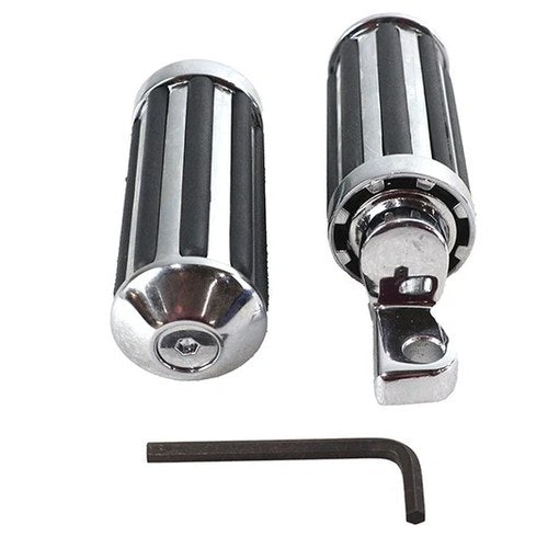 Chrome Railer Style Footpeg Set for Harley-Davidson