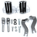 Rail Style Adjustable Footpeg Kit Chrome for Harley-Davidson