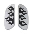 Passenger Footboard Set with Flame Design for Harley-Davidson