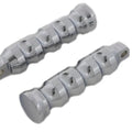 Chrome Contour Grooved Footpeg Set for Harley-Davidson