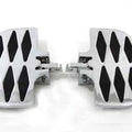 Passenger Mini Footboard Set with Diamond Design for Harley-Davidson