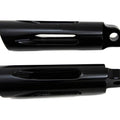 Black Milled Style Slasher Footpeg Set for Harley-Davidson