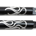 Black Flame Style Footpeg Set for Harley-Davidson