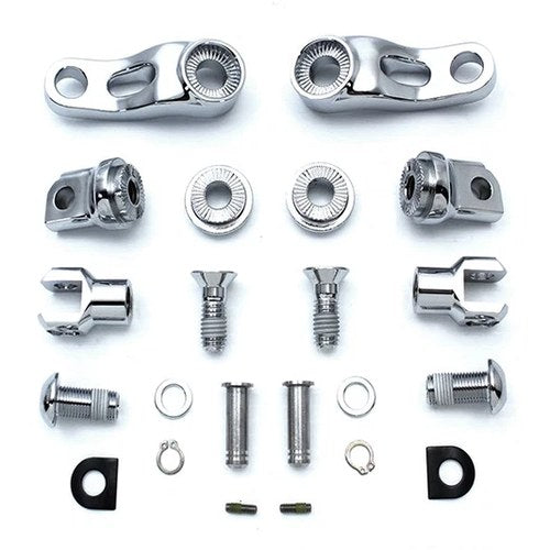 Adjustable Passenger Footpeg Mount Kit Chrome for Harley-Davidson