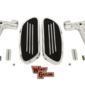 Wyatt Gatling Chrome Passenger Footboard Kit for Harley-Davidson