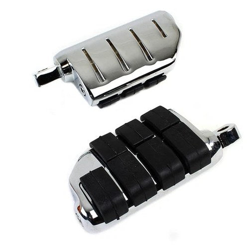 Chrome Double Wide Lions Paw Footpeg Set for Harley-Davidson