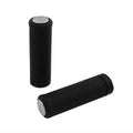 Black Stock Style Grip Set with Chrome Plugs for Harley-Davidson