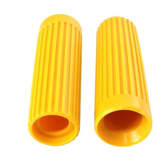 Replica Rib Style Grip Set Yellow for Harley-Davidson