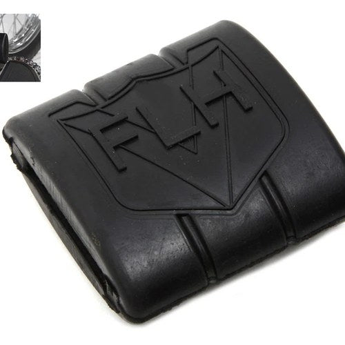 Black Rubber Brake Pedal Pad With Flh Logo for Harley-Davidson