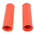 Replica Waffle Handlebar Grip Set with Plug Hole Orange for Harley-Davidson