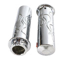 Billet Flanged Flame Style Grip Set for Harley-Davidson