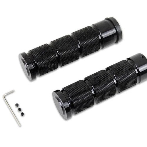 Black Retro Throttle by Wire Grip Set for Harley-Davidson