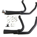 Cyclone 1-3/4 inch 2 into 1 Exhaust Header Set Black for Harley-Davidson