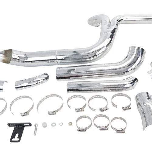 Speedster 1-3/4 inch 2 into 1 Exhaust Header Set Chrome for Harley-Davidson