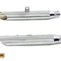 Wyatt Gatling Chrome Slash Slip-On Muffler Set for Harley-Davidson