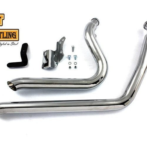 Wyatt Gatling Exhaust Drag Pipe Set Side Sweeper for Harley-Davidson