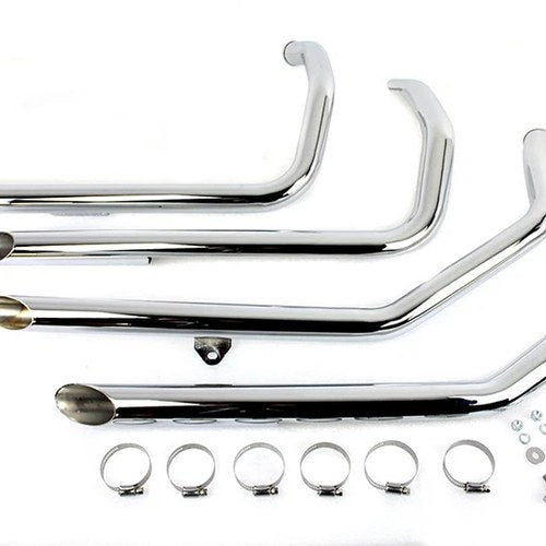 Mcm Illusion Drag Pipe Set Chrome for Harley-Davidson