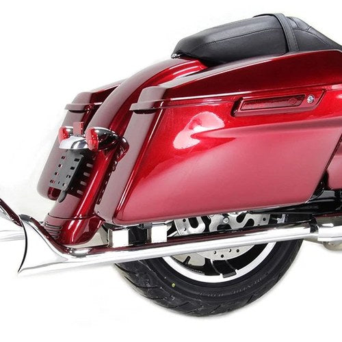 M8 33 inch Straight Fishtail Exhaust Extension Set Chrome for Harley-Davidson