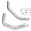 Drilled Heat Shield Set Chrome for Harley-Davidson